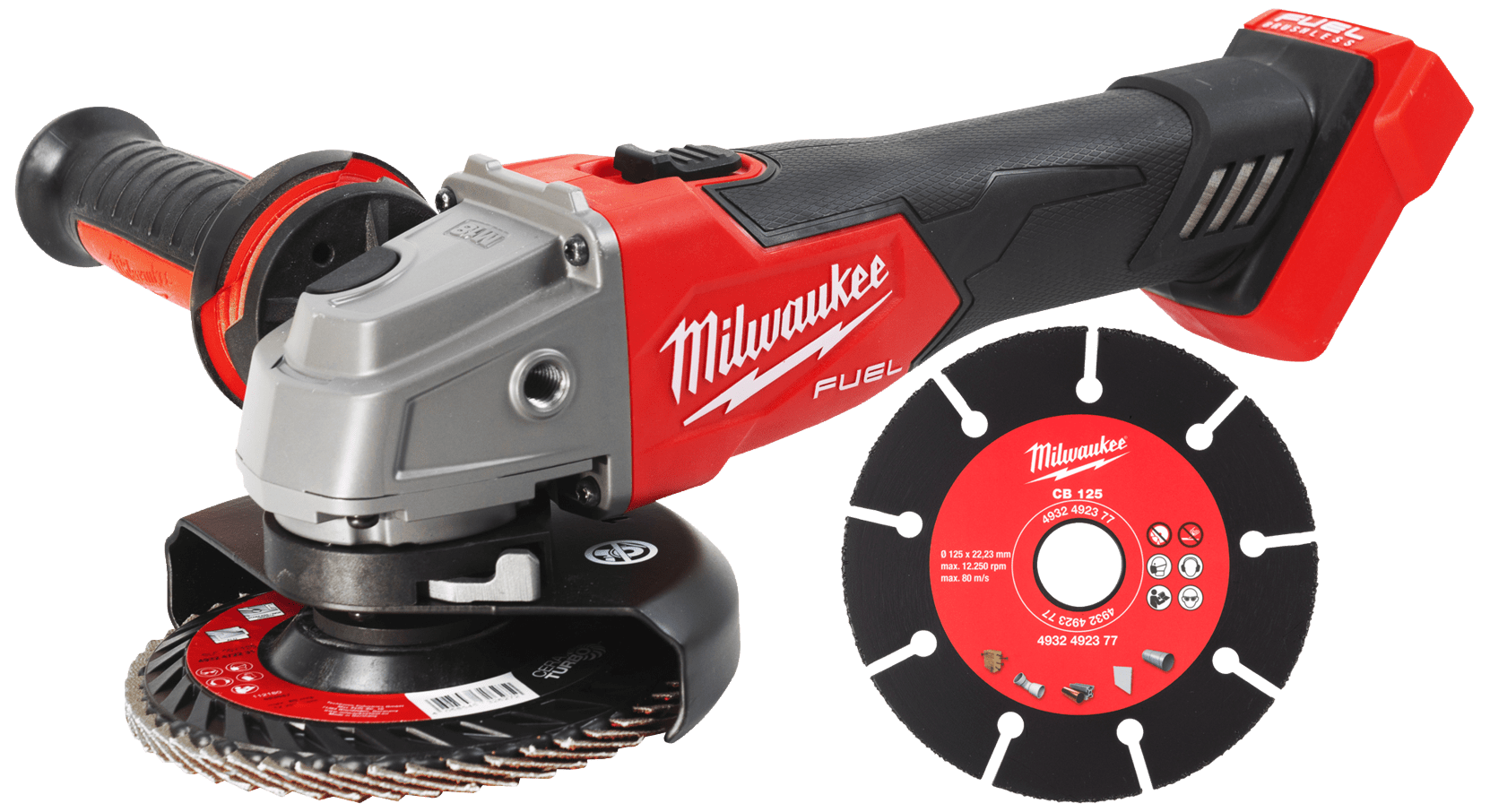 Sampak: Vinkelsliber M18 FSAG125X-0 + karbidskive