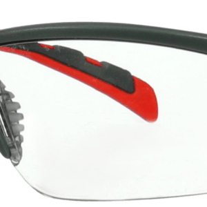 Solus 2000 besk.brille grå/rød stel klar glas