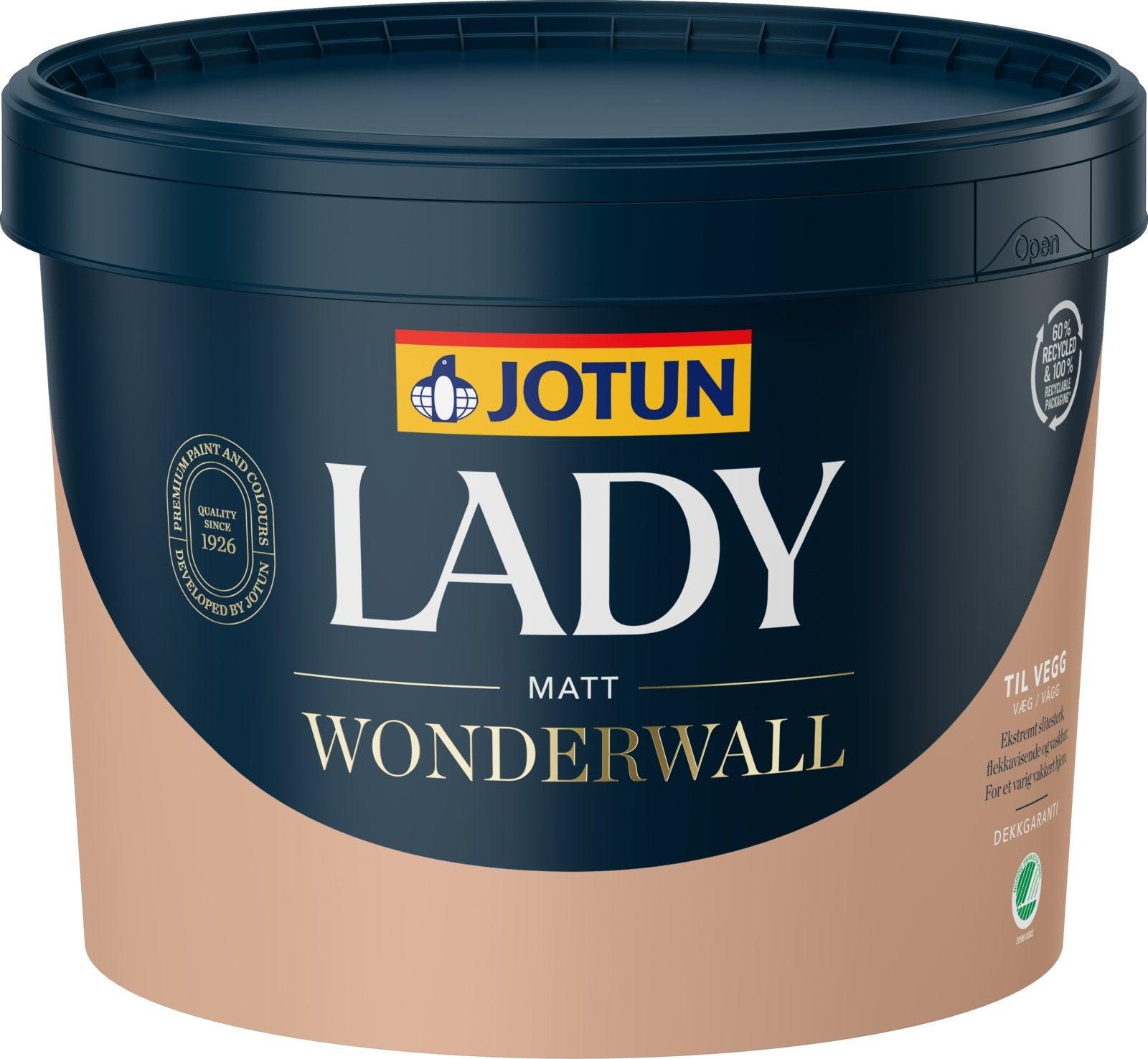 Jotun Lady Wonderwall Glans 5 - ROBUST, VASKBAR Loft & Vægmaling - 0.68 L - Maling