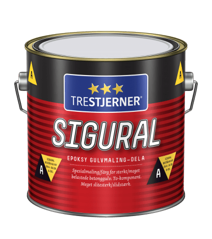 SIGURAL 2K Epoxy Gulvmaling 9 L SÆT incl. A+B KOMP. 39 STÅLGRÅ