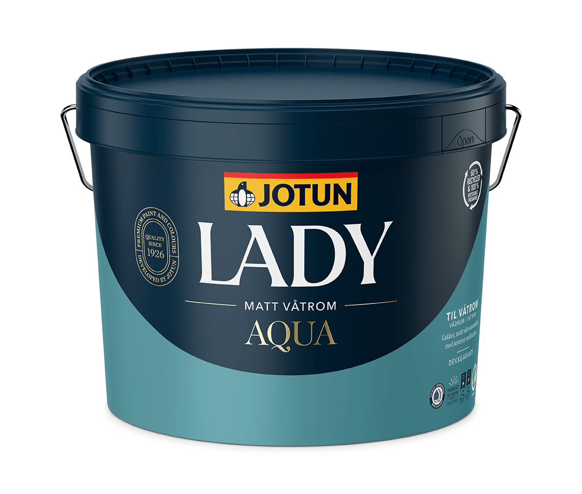 Jotun Lady Aqua MAT Vådrumsmaling Loft & Væg – 0.68 L – Maling