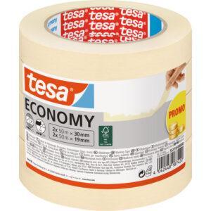 Tesa afdækningstape, 50 meter, 2 stk. x 30 mm, 2 stk. x 19 mm