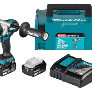 Makita Bore-/skruemaskine 18V DDF492RTJ LTX, 130/65Nm, inkl. 2x5,0Ah batt. lader & kuffert
