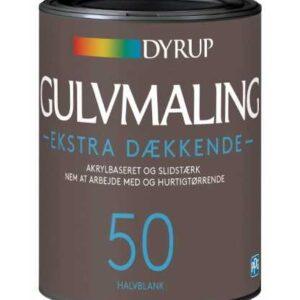 Dyrup Gulvmaling Ekstra Dæk Vand 50 Hvid 0,75 L