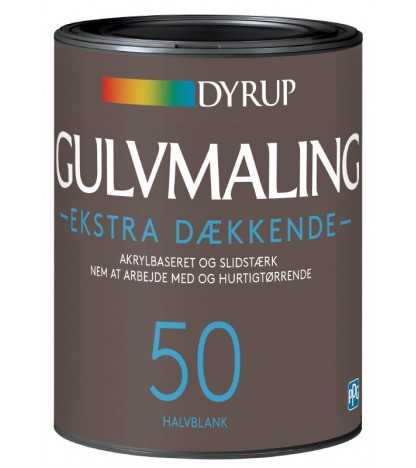 Dyrup Gulvmaling Ekstra Dæk Vand 50 Hvid 0,75 L