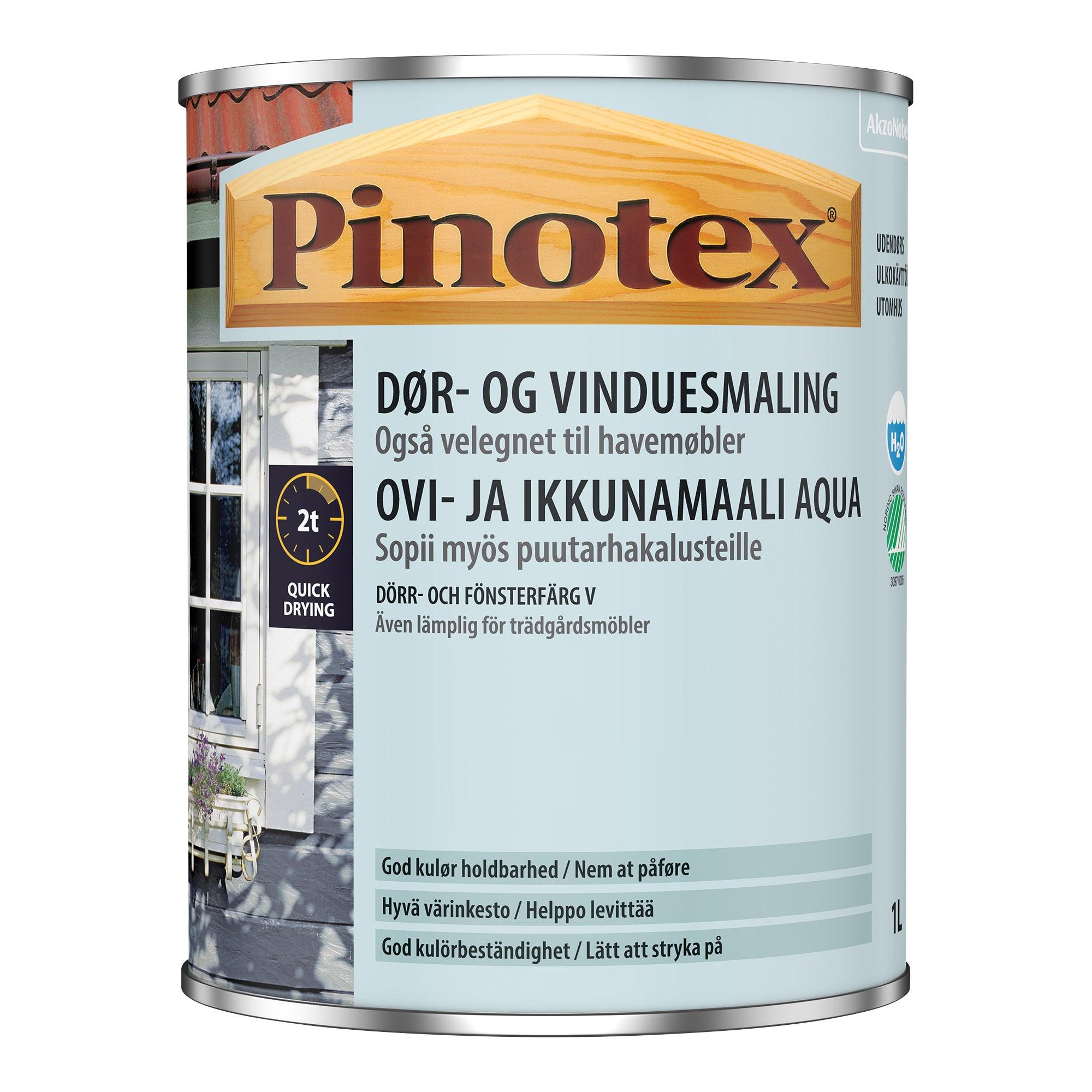 Pinotex Dør Og Vinduesmaling Glans 35 – 1L – Hvid