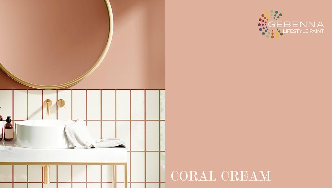 Vådrumsmaling Glans 5: Coral Cream 9 liter
