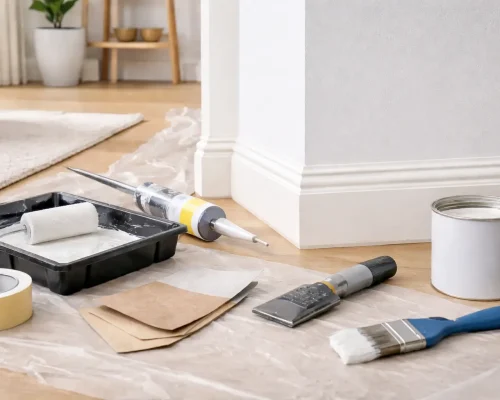 Forbederedelse til maling af paneler