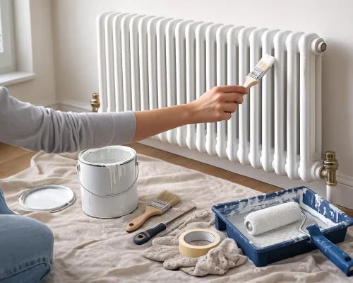 Maling af radiatorer udføres