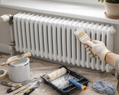 Radiatormaling under udførsel