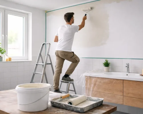 igangværende maling af vådrum